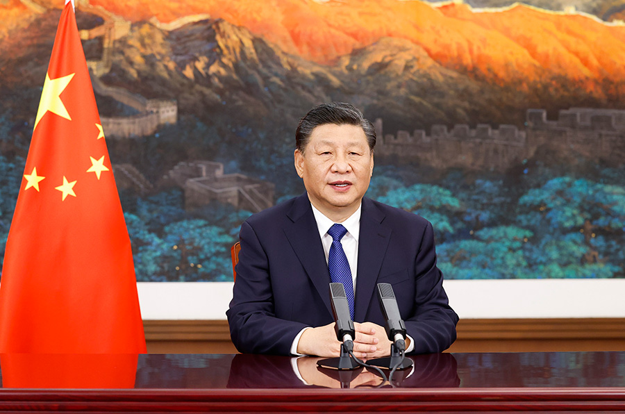 习近平向2021年“读懂中国”国际会···